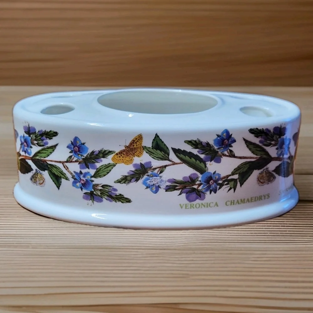 VTG Portmeirion Botanic Garden Toothbrush Holder Veronica Chamaedrys -Speedwell